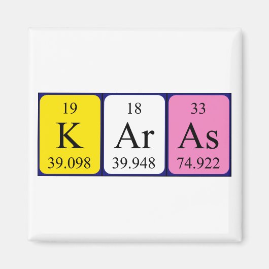 Karas周期表名磁石 マグネット (正面)