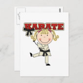 KARATE – ブロンドガールTシャツとギフト ポストカード (正面/裏面)