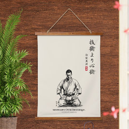 Karate 5th Precept  - Mentality Over Technique 吊り下げ型タペストリー