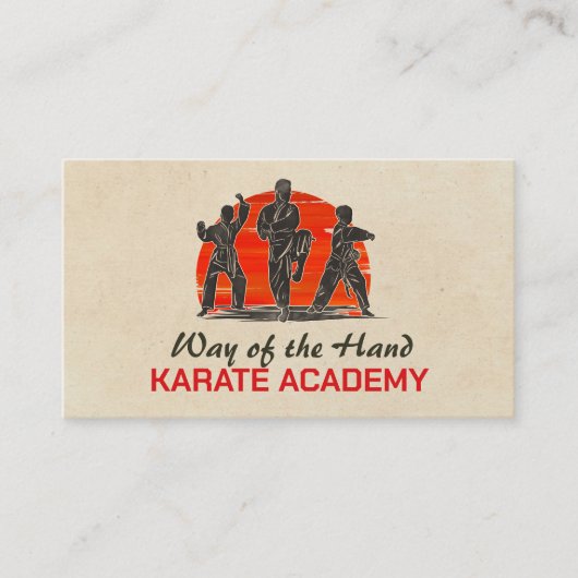 Karate Academy - Adult and young karateka 名刺 (正面)