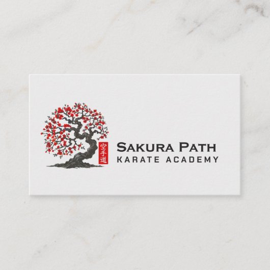 Karate Academy - Red Blossom Sakura 名刺 (正面)