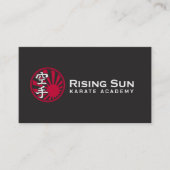 Karate Academy - Rising Sun Kanji 名刺 (正面)