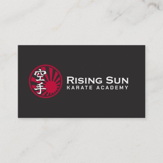 Karate Academy - Rising Sun Kanji 名刺 (正面)