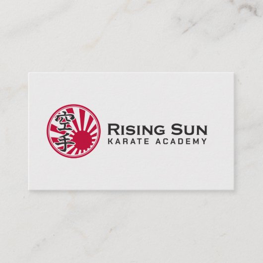 Karate Academy - Rising Sun Kanji 名刺 (正面)