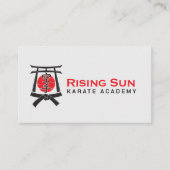 Karate Academy - Torii gate, Sun and Kanji 名刺 (正面)
