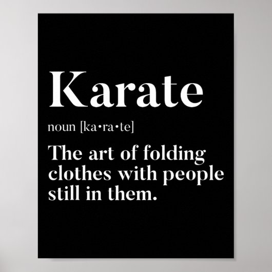 Karate Art Of Folding Clothes With People In Them  ポスター (正面)