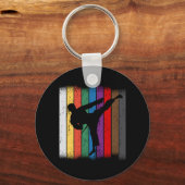 Karate Belt Colors Silhouette キーホルダー (正面)