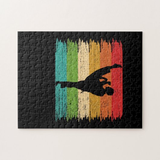 Karate Belt Colors Silhouette ジグソーパズル (横)