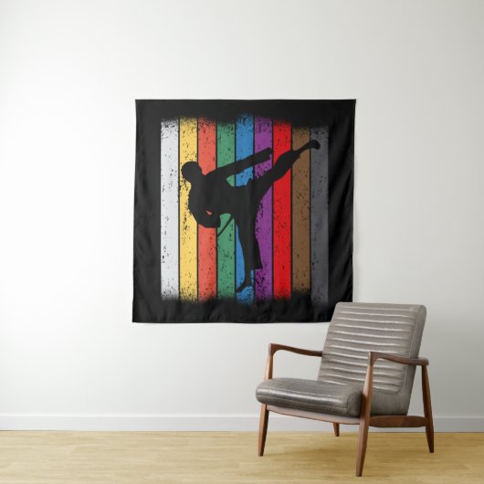 Karate Belt Colors Silhouette タペストリー (インサイチュ)