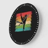 Karate Belt Colors Silhouette ラージ壁時計 (傾斜)