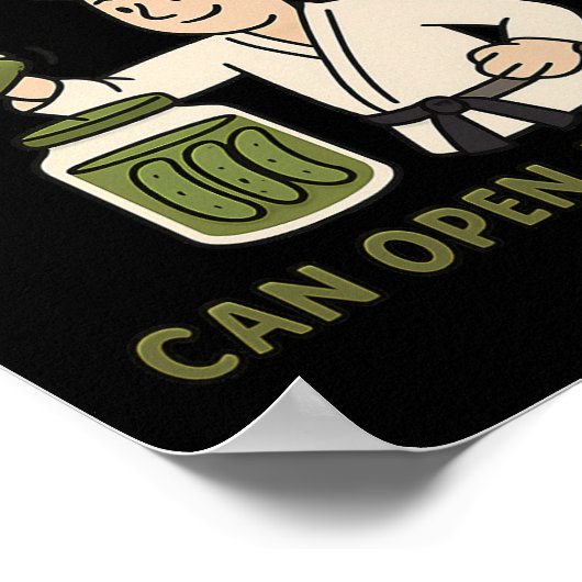 Karate Belt Level Can Open Jar Tops Martial Arts N ポスター (角)