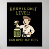 Karate Belt Level Can Open Jar Tops Martial Arts N ポスター (正面)