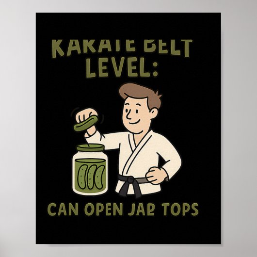 Karate Belt Level Can Open Jar Tops Martial Arts N ポスター (正面)