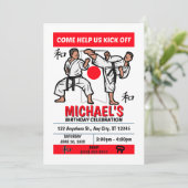 Karate Birthday Party Invitation (Boys) 招待状 (スタンド正面)