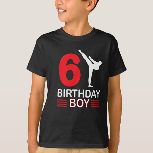 Karate Birthday Tee Boy Gift Kids Taekwondo 4 Tシャツ (正面)