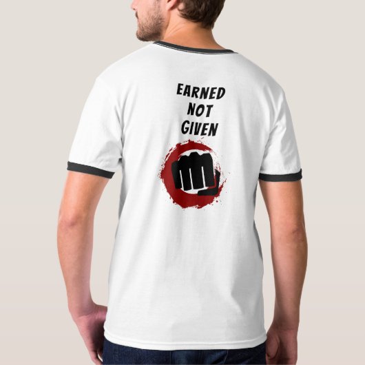 Karate Black Belt Mindset Martial Arts Motivation Tシャツ (裏面フル)