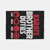 Karate Brother Duties Karate Bro  フリースブランケット (正面(横))