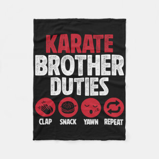 Karate Brother Duties Karate Bro  フリースブランケット