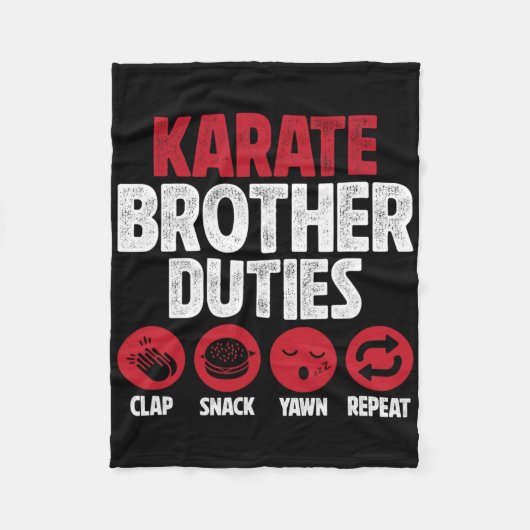 Karate Brother Duties Karate Bro  フリースブランケット (正面)