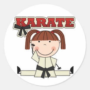 KARATE - Brunette Girl Tシャツ&ギフト ラウンドシール