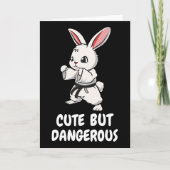 Karate Bunny Cute But Dangerous Funny Martial Arts カード (正面)