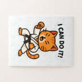Karate Cat Sticker ジグソーパズル (横)