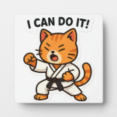Karate Cat Sticker フォトプラーク (正面)