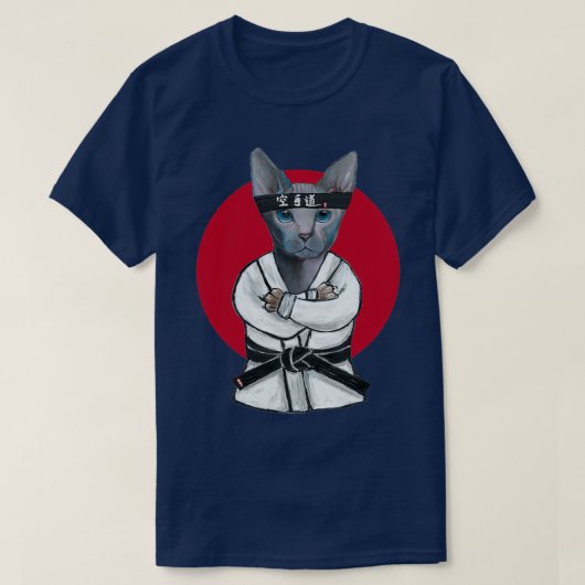 Karate Cat Tシャツ (デザイン正面)