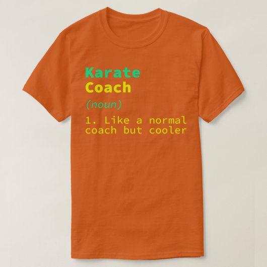 Karate Coach Definition Funny Sensei Humor Premium Tシャツ (デザイン正面)