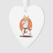 Karate Corgi � Martial Arts Dog オーナメント (正面)