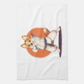 Karate Corgi � Martial Arts Dog キッチンタオル (縦)