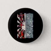 Karate Crane Embodying Strength And Grace  缶バッジ (正面)