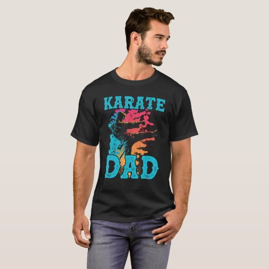 Karate Dad Best Daddy Ever MMA Martial Artist Fath Tシャツ (正面フル)