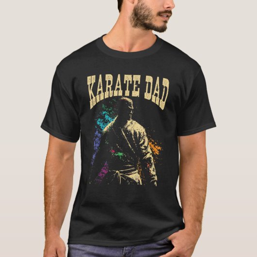 Karate Dad Best Daddy Ever MMA Martial Artist Fath Tシャツ (正面)