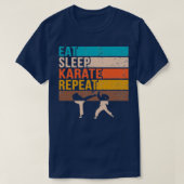 karate eat sleep repeat tシャツ (デザイン正面)