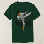 Karate Fighter Do A Sidekick Kick Tシャツ (デザイン正面)