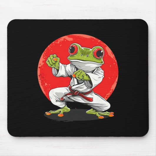 Karate Frog Martial Arts Judo Toad Kung Fu Frog Ki マウスパッド (正面)