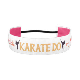 Karate Girl Dojo Life Personalized Gift アスレチックヘッドバンド