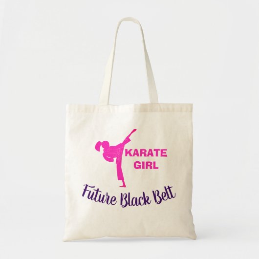 Karate Girl Future Black Belt Tote Bag トートバッグ (正面)