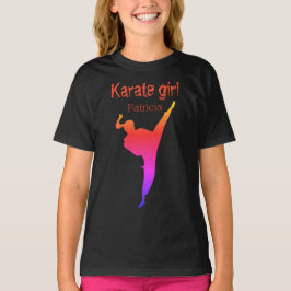Karate Girl Personalized Name Tシャツ