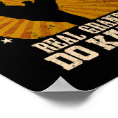 Karate Grandpa Shirt - Real Grandpas Do Karate  ポスター (角)