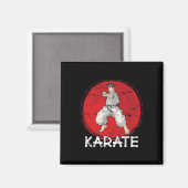 Karate Grunge Design A Man In Anime Style Does Pun マグネット (正面/裏面)