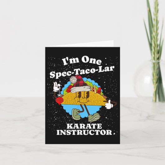 Karate Instructor Christmas Funny Taco Pun Quote  カード (正面)