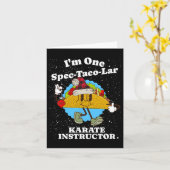 Karate Instructor Christmas Funny Taco Pun Quote  カード (黄色い花)