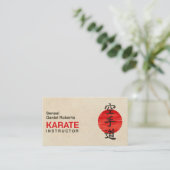 Karate instructor - Japanese Kanji and sun  名刺 (スタンド正面)