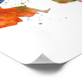 karate kendo in watercolor ポスター (角)