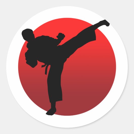 KARATE keri ラウンドシール (正面)