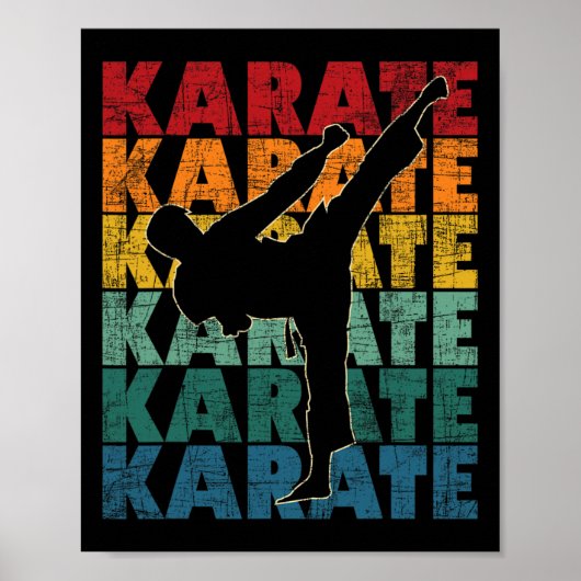 Karate - Martial Artist Karateka Comt Self Defense ポスター (正面)