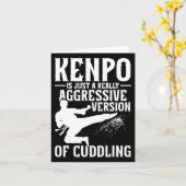 Karate Martial Arts Girl Lady Kenpo School Fighter カード (黄色い花)