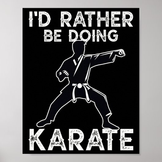 Karate Martial Arts Training Funny Karate Graphic  ポスター (正面)